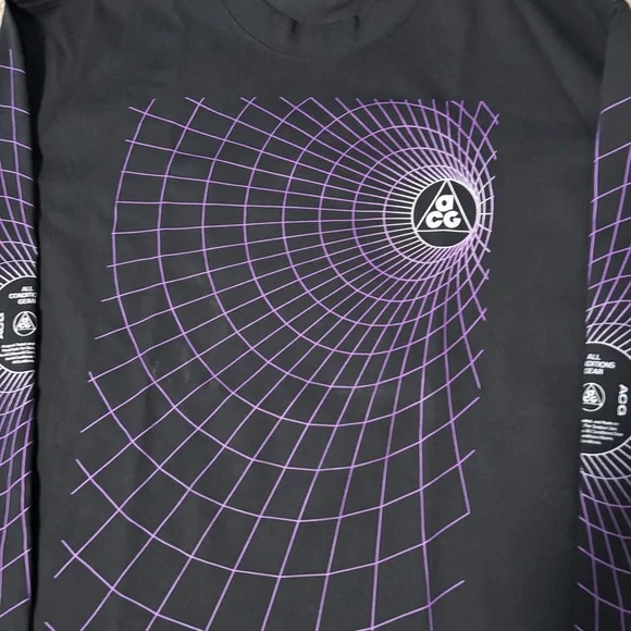 Black and Purple Men's ACG TShirt - Picture 3 of 5